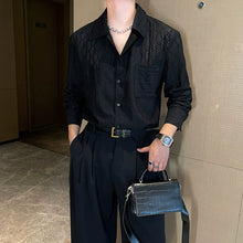 Load image into Gallery viewer, Retro Hollow Suit Collar Casual Shirt
