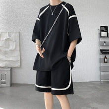 Load image into Gallery viewer, Casual Textured T-shirt Shorts Set