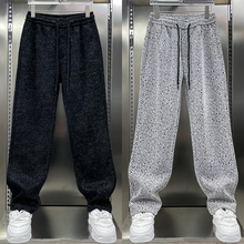 Load image into Gallery viewer, Jacquard-knit Chenille Loose Straight-leg Trousers