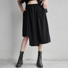 Load image into Gallery viewer, Elastic Waist Irregular Leg Loose Pants