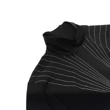 Load image into Gallery viewer, Ray Embroidery Loose Stand Collar Casual T-shirt