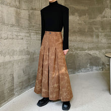 Load image into Gallery viewer, Retro Wide Leg Trousers Pleated A-line Culottes
