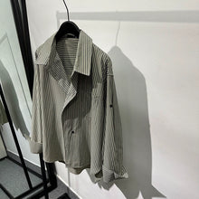 Load image into Gallery viewer, Striped Irregular Lapel Shirt