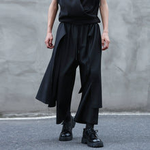 Load image into Gallery viewer, Japanese Fake Two-piece Draped Straight Wide-leg Pants