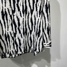 Load image into Gallery viewer, Zebra Print Draped Loose Shirt