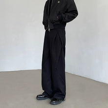 Load image into Gallery viewer, Draped Pleated Straight-leg Suit Trousers