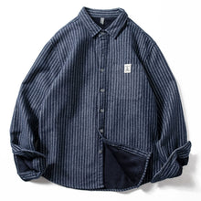 Load image into Gallery viewer, Striped Retro Slim Fit Casual Shirt Top