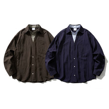 Load image into Gallery viewer, Casual Oversized Faux Two-piece Shirt