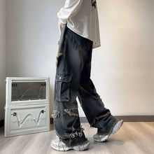 Load image into Gallery viewer, Retro Big Pocket Star Jeans