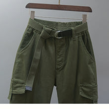 Load image into Gallery viewer, Elastic Waist Casual Denim Loose Cuff Harem Pants