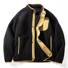 Load image into Gallery viewer, Polar Fleece Panel Stand Collar Jacket