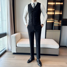 Load image into Gallery viewer, Double-breasted Slim-fit Suit Vest