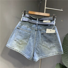 Load image into Gallery viewer, Double Belt High Waist A-line Shorts