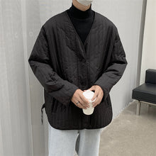 Load image into Gallery viewer, V-neck Loose Casual Short Vertical Striped Jacket
