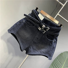 Load image into Gallery viewer, Double Belt High Waist A-line Shorts