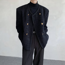 Load image into Gallery viewer, Double-breasted Collarless Solid Color Jacket