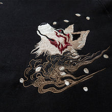 Load image into Gallery viewer, Embroidered Loose Wool Hooded Sweatshirt Coat
