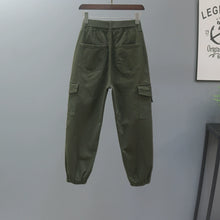 Load image into Gallery viewer, Elastic Waist Casual Denim Loose Cuff Harem Pants