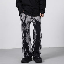 Load image into Gallery viewer, Straight Tie-dye Loose Wide-leg Jeans