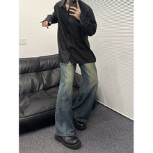 Load image into Gallery viewer, Studded Flared Wide-leg Jeans