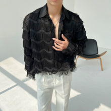 Load image into Gallery viewer, Three-dimensional Wave Tassel Shirt