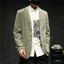 Load image into Gallery viewer, Striped Solid Loose Fit Suit Jacket