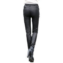 Load image into Gallery viewer, Tight PU Leather High Waist Black Skinny Pants