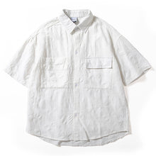 Load image into Gallery viewer, Jacquard Loose Casual Short-sleeved Shirt