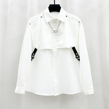 Load image into Gallery viewer, Patchwork Shawl Design Long-sleeved Shirt