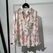 Load image into Gallery viewer, Retro Print Loose Non-iron Drape Shirt