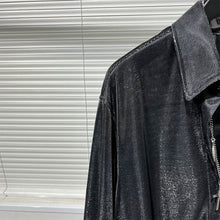 Load image into Gallery viewer, Silver Sequined Shirt