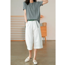 Load image into Gallery viewer, Retro Loose Wide Leg Cropped Pants