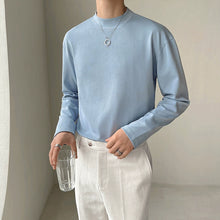 Load image into Gallery viewer, Solid Color Half Turtleneck Loose Inner T-shirt