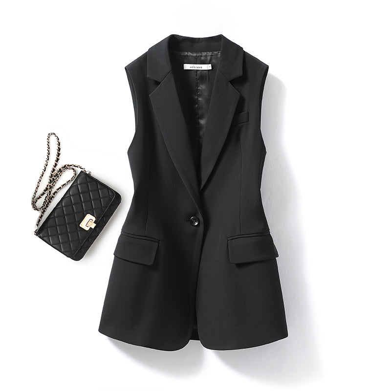 Black Slim Fit Suit Vest