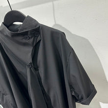 Load image into Gallery viewer, Irregular Stand-up Collar Vintage T-shirt