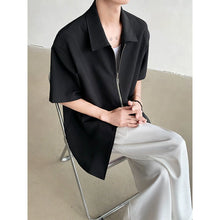 Load image into Gallery viewer, Casual Short-sleeved Shirt with Double Zipper