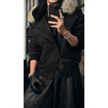 Load image into Gallery viewer, Detachable Hooded Warm Fur Collar Coat
