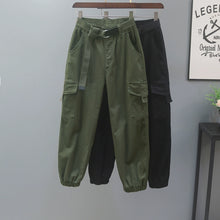 Load image into Gallery viewer, Elastic Waist Casual Denim Loose Cuff Harem Pants
