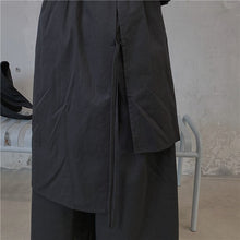 Load image into Gallery viewer, Black Wide Leg Skirt Pants