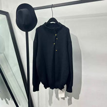 Load image into Gallery viewer, Vintage Turtleneck Button Loose Sweater
