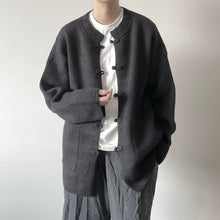 Load image into Gallery viewer, Stand Collar Buttoned Knitted Cardigan
