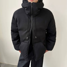 Load image into Gallery viewer, Air Layer Knitted Three-dimensional Cutting Hooded Down Jacket