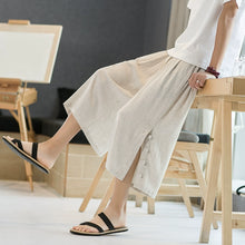 Load image into Gallery viewer, Linen Loose Casual Cropped Pants