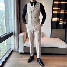 Load image into Gallery viewer, Double-breasted Slim-fit Suit Vest