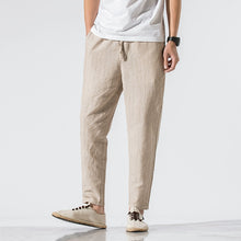 Load image into Gallery viewer, Cotton and Linen Striped Pants