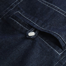Load image into Gallery viewer, Washed Patchwork Multi-pocket Denim Shirt
