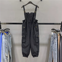 Load image into Gallery viewer, Overalls Waist Drawstring Loose Casual Harem Pants