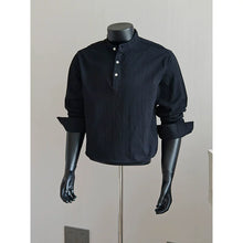 Load image into Gallery viewer, Solid Color Casual Loose Henley Collar Shirt