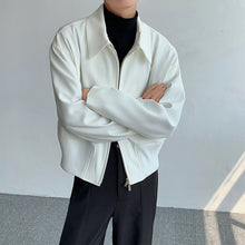 Load image into Gallery viewer, White Short Shoulder Padded Jacket