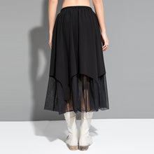 Load image into Gallery viewer, Irregular Hem Panel Mesh Skirt
